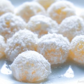 Pichi pichi (Filipino cassava coconut balls) AIP paleo vegan from Flash Fiction Kitchen