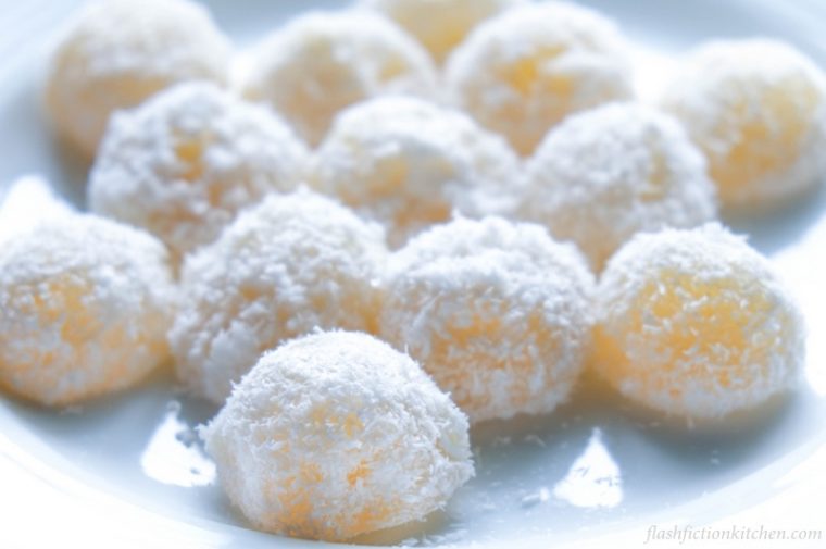 Pichi pichi (Filipino cassava coconut balls) AIP paleo vegan from Flash Fiction Kitchen