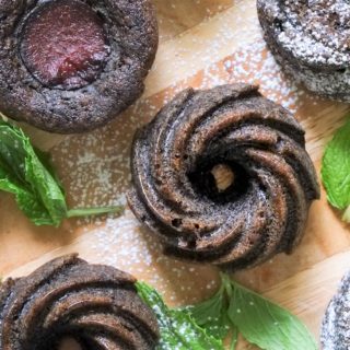 Black sesame plum almond cake from Flash Fiction Kitchen (paleo, vegan)