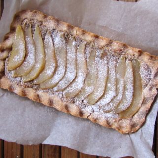 Pear 'Almond' (Tigernut) Tart (paleo, AIP, vegan) from Flash Fiction Kitchen