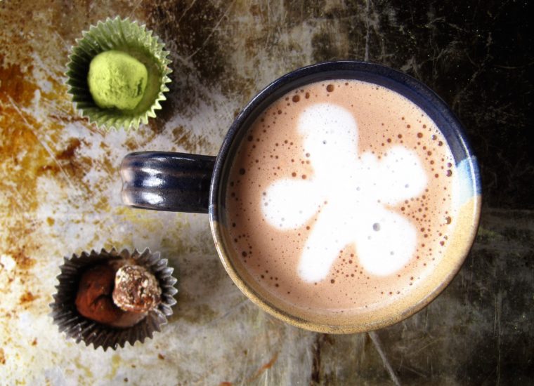 Paleo Hot Chocolate with Coconut Milk, Matcha Truffles & Marshmallows