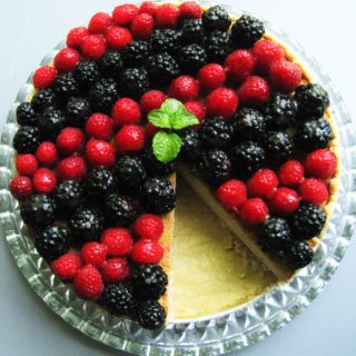 Blackberry Raspberry Cheesecake from Flash Fiction Kitchen (paleo, AIP, vegan)