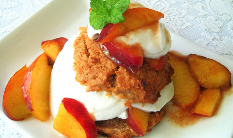 Peach Shortcake with Coconut Cream from Flash Fiction Kitchen (paleo, AIP)