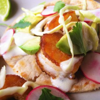 Paleo AIP Shrimp Tacos with Cassava Tortillas from Flash Fiction Kitchen