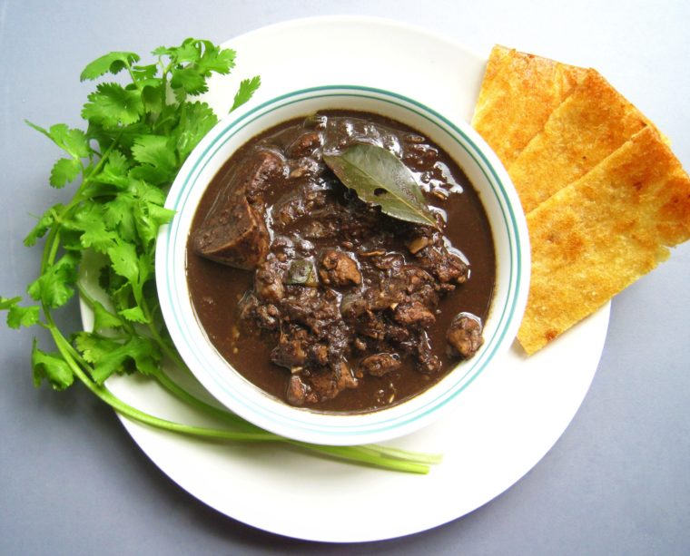 Dinuguan (Filipino pork blood stew, paleo, AIP) from Flash Fiction Kitchen