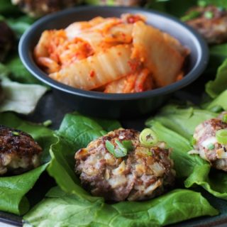 Korean Beef Patties with Lettuce Cups (paleo, AIP) from Flash Fiction Kitchen