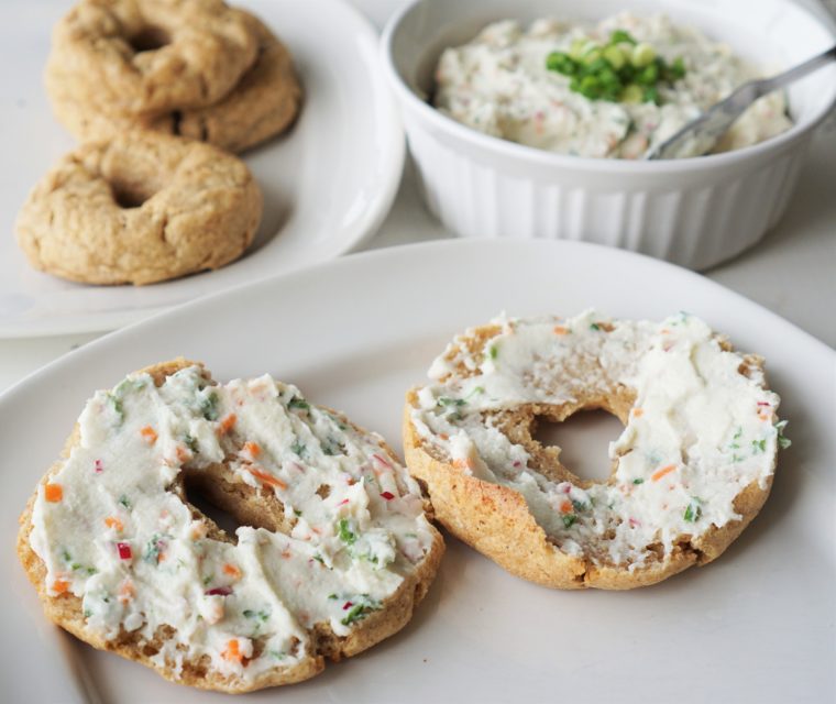 Paleo-AIP Bagels with AIP Veggie 'Cream Cheese' from Flash Fiction Kitchen