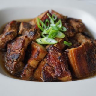 Caramelized braised pork belly from Flash Fiction Kitchen (paleo, AIP)