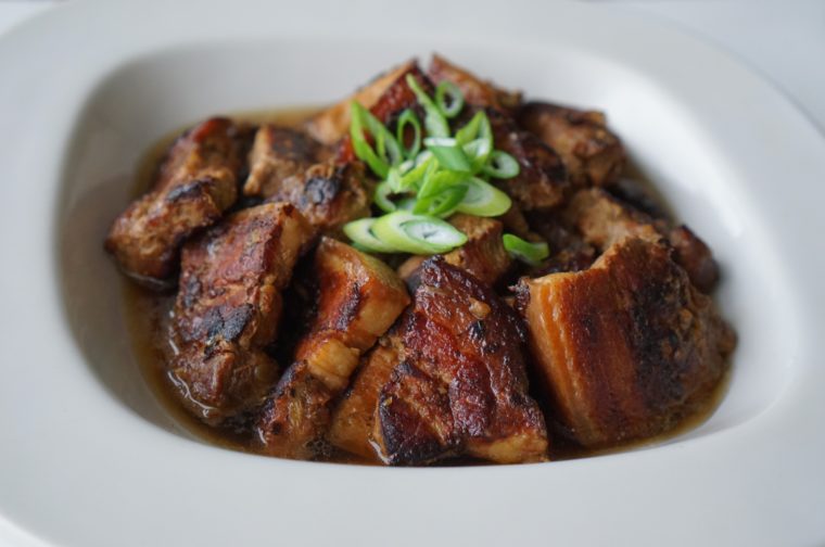 Caramelized braised pork belly from Flash Fiction Kitchen (paleo, AIP)