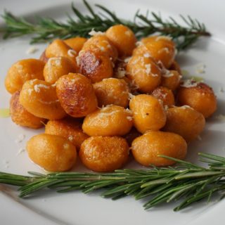 Sweet potato gnocchi with rosemary from Flash Fiction Kitchen (paleo, AIP, vegan)