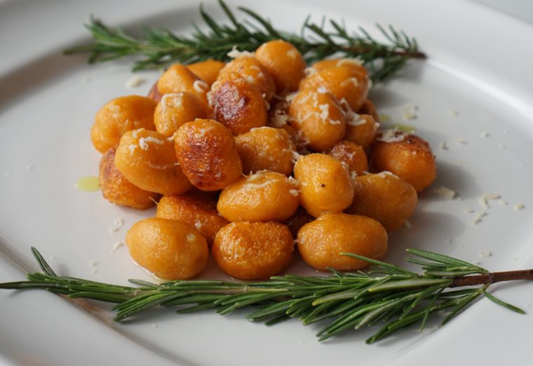 Sweet potato gnocchi with rosemary from Flash Fiction Kitchen (paleo, AIP, vegan)