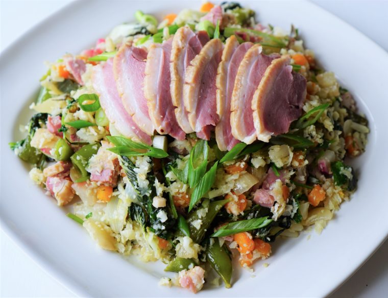 Duck Fried 'Rice' from Flash Fiction Kitchen (paleo, AIP)