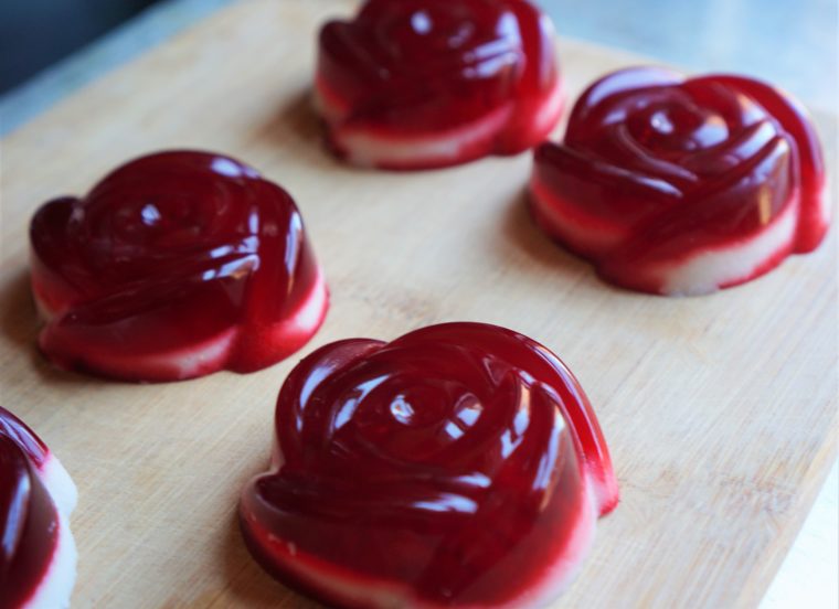 Coconut beet haupia jellies (paleo, AIP)